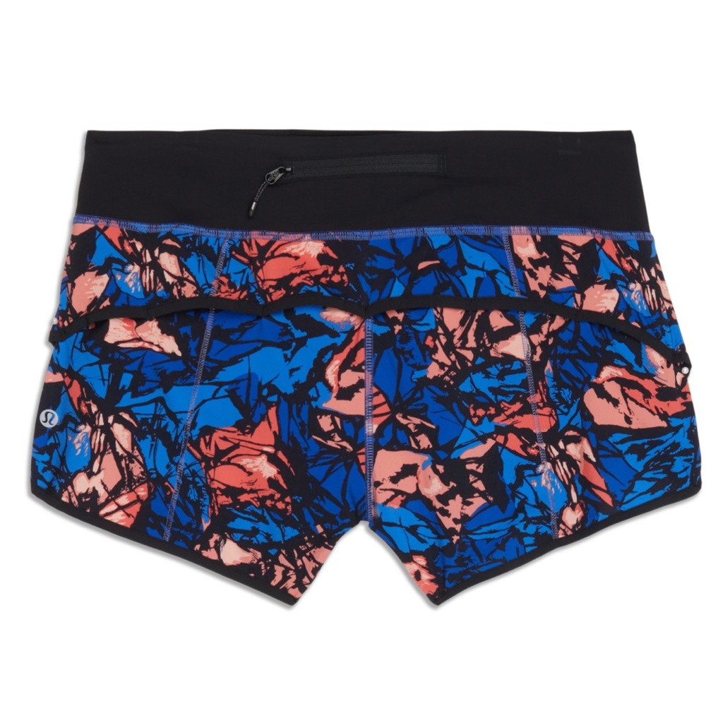 Lululemon Speed‎ Short Paint Storm Harbor Blue Multi / Black
